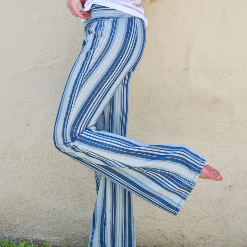 Free people indigo striped pants